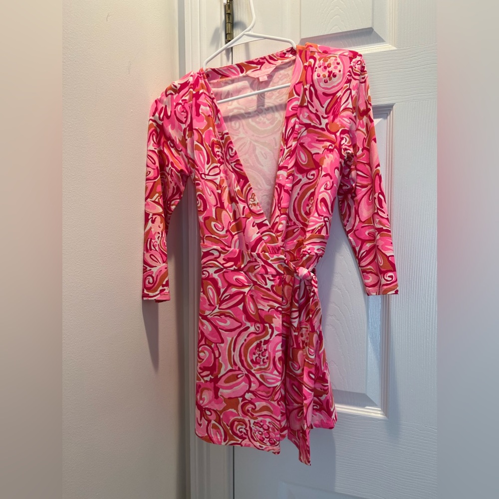 Lilly Pulitzer Karlie Romper in Mango Salsa XS
